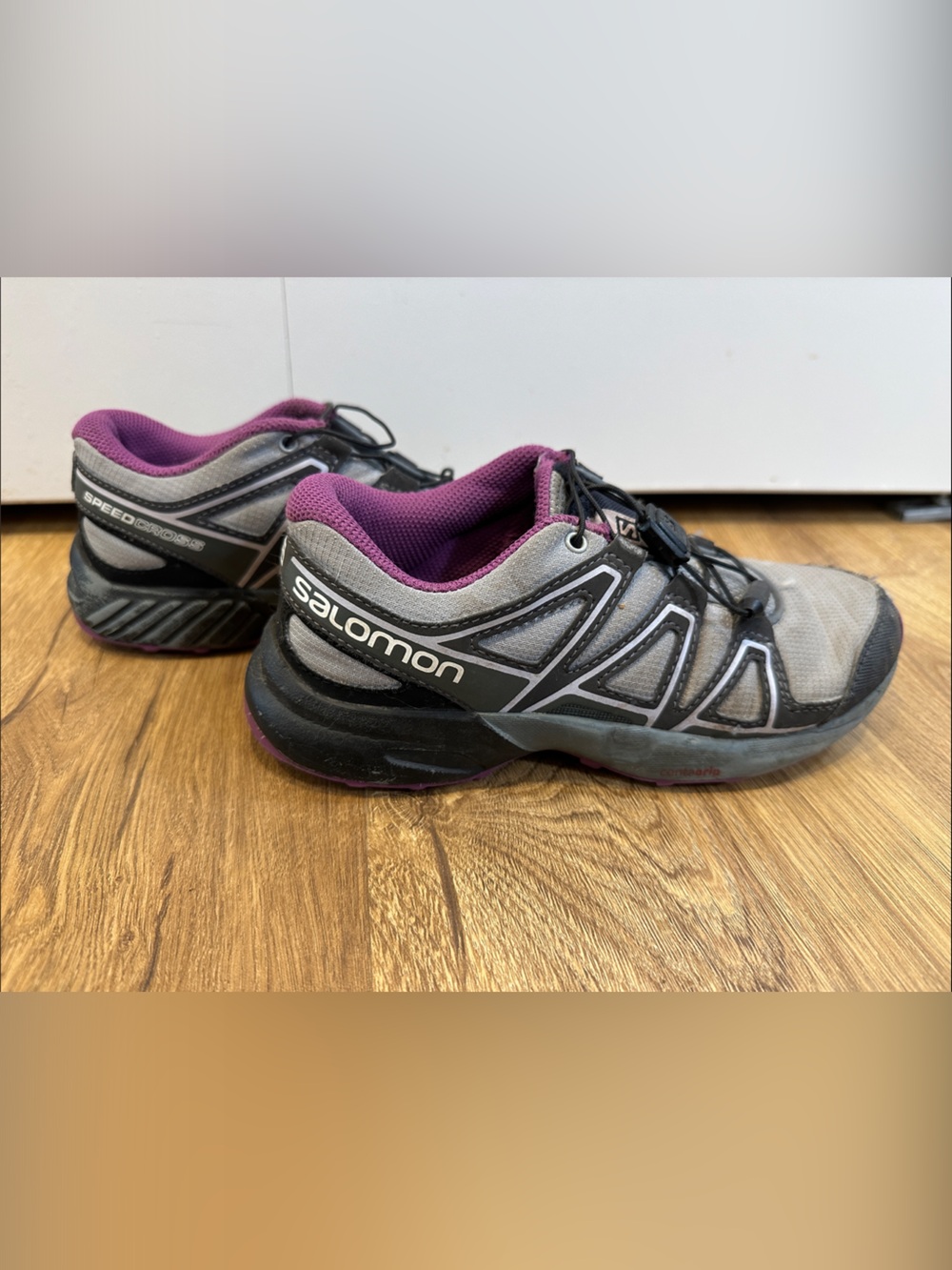 Salomon girls Gray and Purple Trail Running Shoes